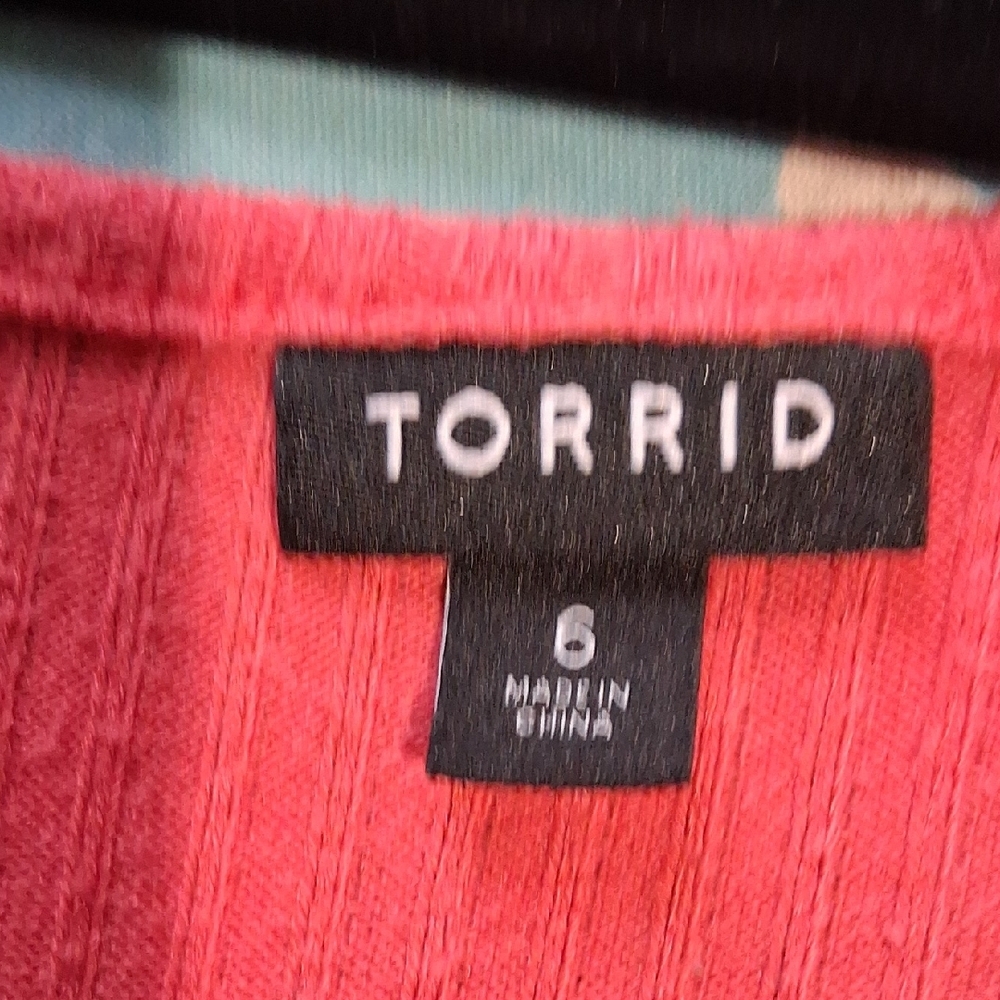 Torrid Pink Long Sleeve Ribbed Top - Picture 2 of 3